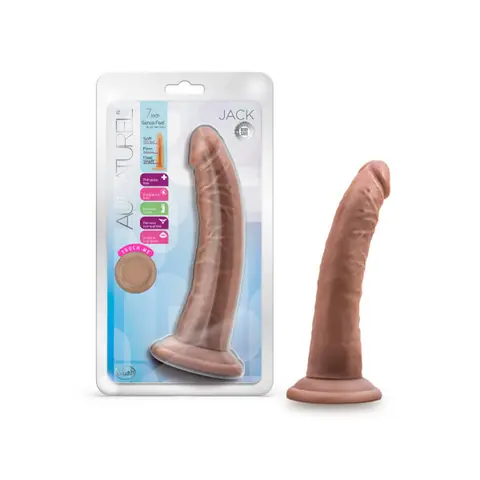 Au Naturel Jack 7 in. Posable Dual Density Dildo in Tan