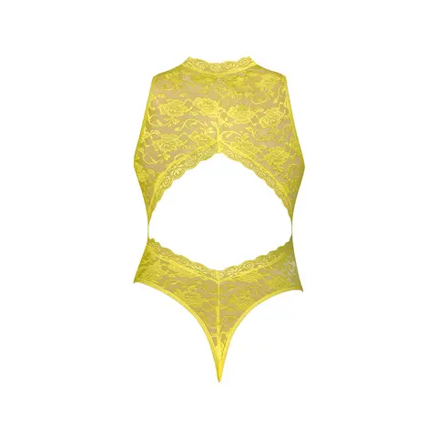 Magic Silk Daffodil Dreams Teddy with Snap Crotch Yellow L/XL