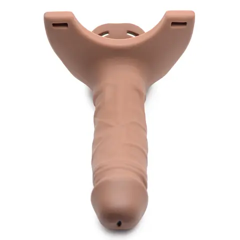 Size Matters Hollow Silicone Dildo Strap-On Beige
