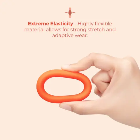 b-Vibe Snug Ring 40mm Snug Fit Silicone C-Ring in Orange