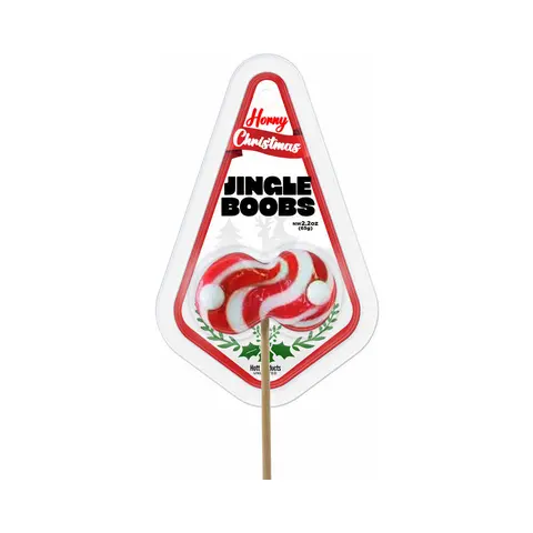 Horny Christmas Jingle Boobs Boobie Shaped Lollipop