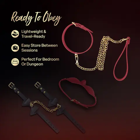 Temptasia Ardor Collar & Leash in Red