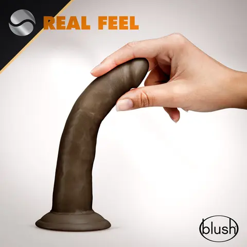 Dr. Skin Glide Realistic 7.5 in. Self-Lubricating Dildo in Brown