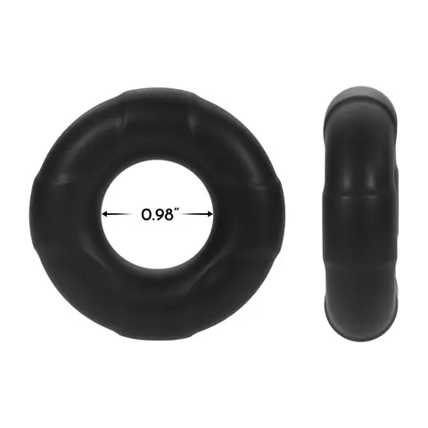 Forto F-33 Liquid Silicone Cockring Large in Black