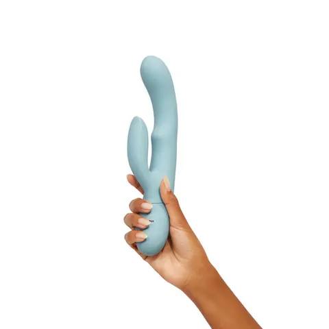 FemmeFunn Balai Rechargeable Silicone Swaying Motion Dual Stimulation Vibrator Light in Blue