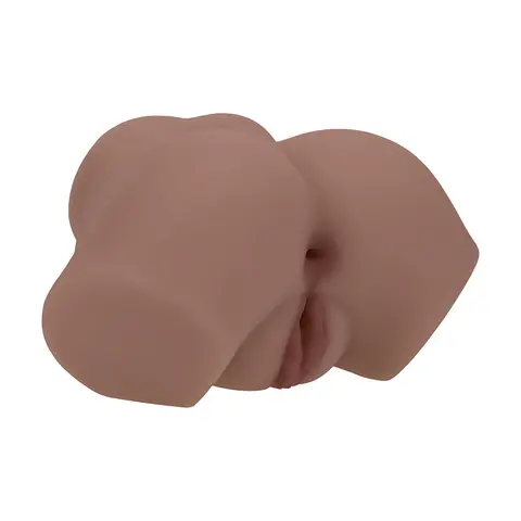 Xkin Bodyforms Eve Rhodes Dual Entry Vibrating Masturbator Brown