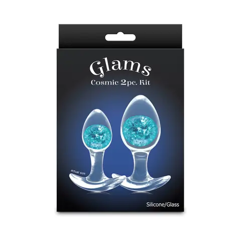 Cosmic Glams 2-Piece Plug Kit in Blue