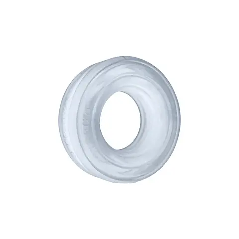 Hunkyjunk Roto Grooved Gripper-Ribbed Cockring Clear Steam