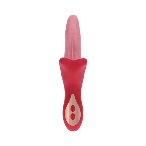 Loveline Spin Rotating Vibrating Tongue Pink