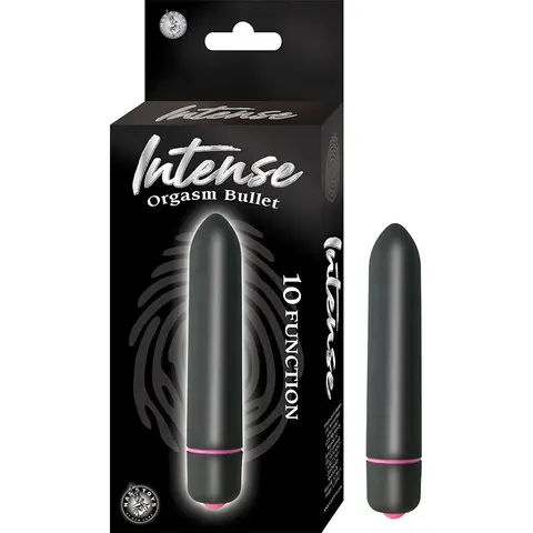 Intense Orgasm Bullet 10 Function Waterproof in Black