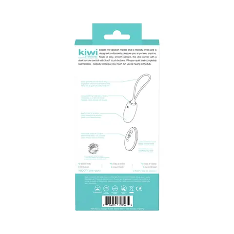 Vedo Kiwi Rechargeable Insertable Tease Me Turquise Bullet