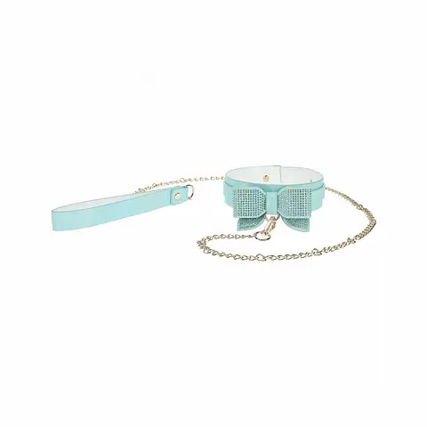 Ouch! International Paris Collection Collar with Leash in Blue