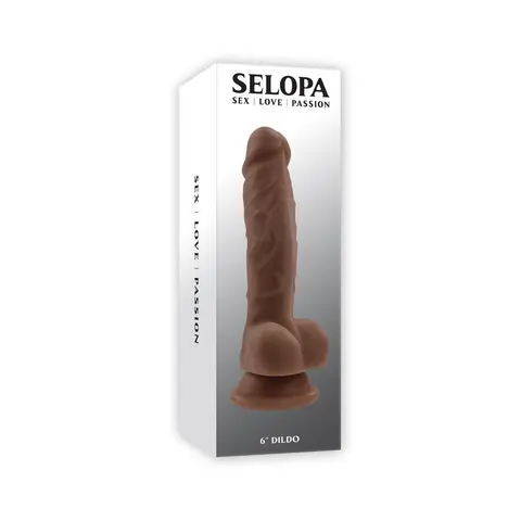 Selopa Non-Vibrating Dildo 6 in. in Dark
