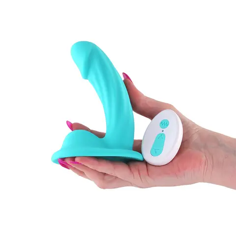 Colours Curve Vibrating 5 in. Dildo in Teal