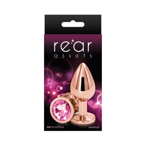 Rear Assets Rose Gold Anal Plug Medium in Pink