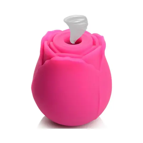 Curve Toys Gossip Cum Into Bloom Rechargeable Silicone Clitoral Stimulator Rose Flirt in Magenta