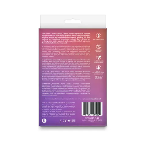 Colours Curve Vibrating 5 in. Dildo in Pink