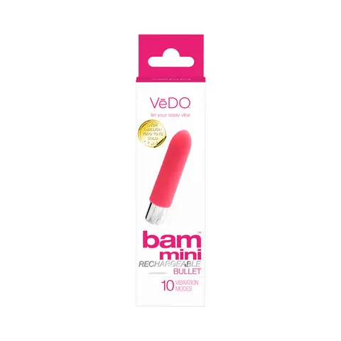 VeDO Bam Mini Rechargeable Bullet Vibe - Foxy Pink