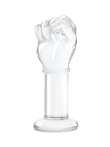 5” glass fist butt plug