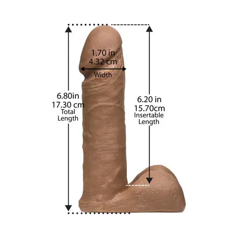 Vac-U-Lock - 6-Inch ULTRASKYN Cock Brown