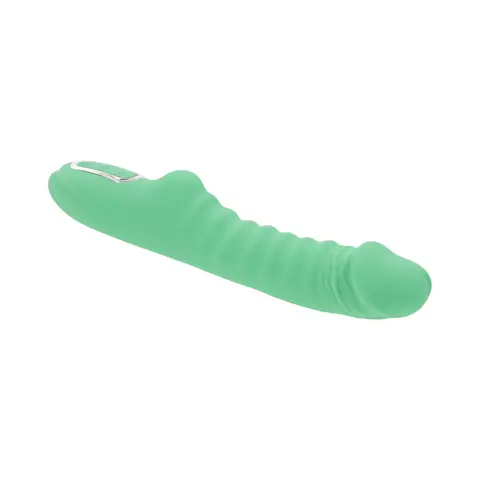 Evolved Full Throttle Rechargeable Warming Vibrator Silicone Mint Green