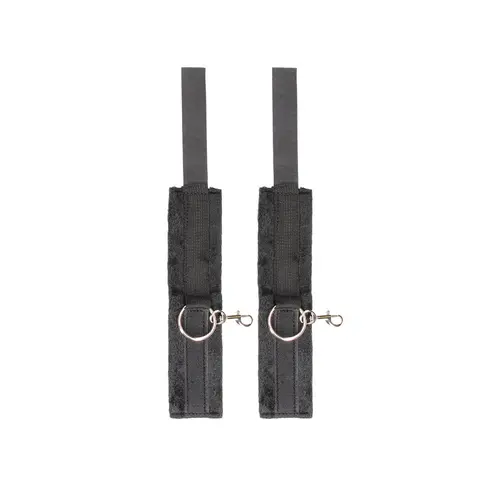 Ouch! Black & White Velcro Hogtie With Hand & Ankle Cuffs Black