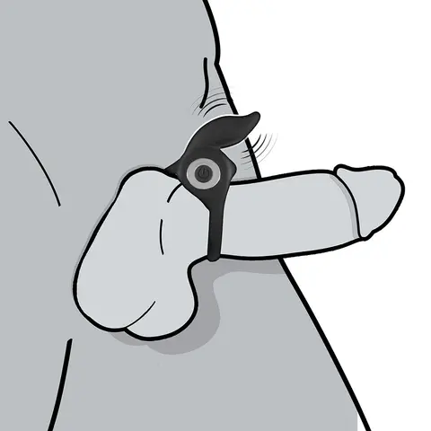 Enhancer Vibrating Rabbit C-Ring Black