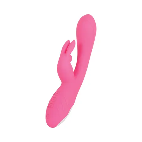 Evolved Bunny Kisses Rechargeable Silicone Rabbit Vibrator Pink