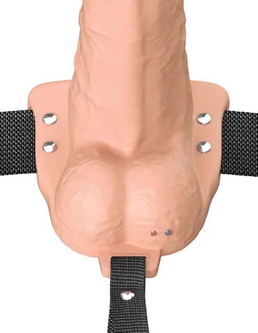 Fantasy X-Tensions Elite Vibrating Hollow Silicone Strap-On 6 in. in Light