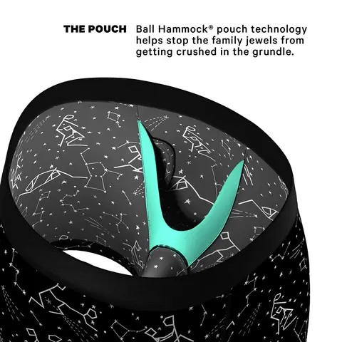 Shinesty The Big Bang Glow-in-the-Dark Constellation Ball Hammock Pouch Underwear with Fly S in Glow in the Dark