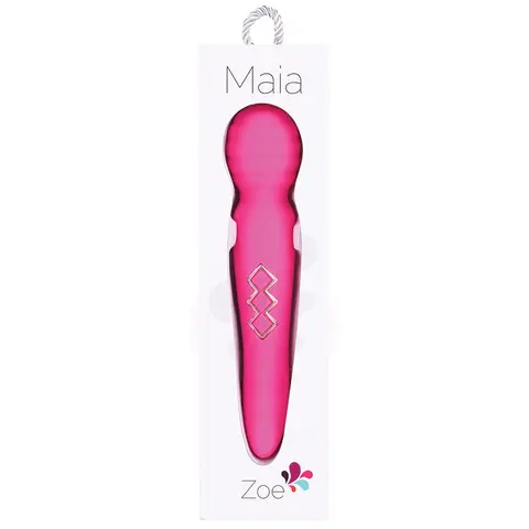 Maia Zoe Twisty Rechargeable Vibrating Wand in Pink