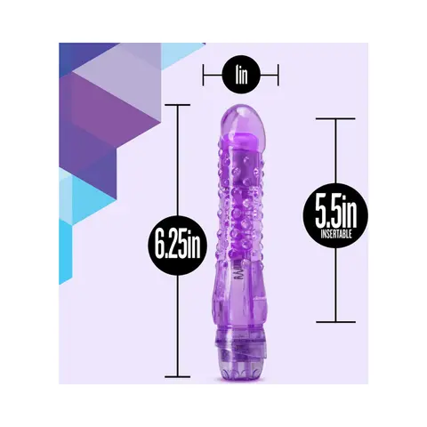 Naturally Yours Bump n' Grind Textured Slimline Vibrator Purple