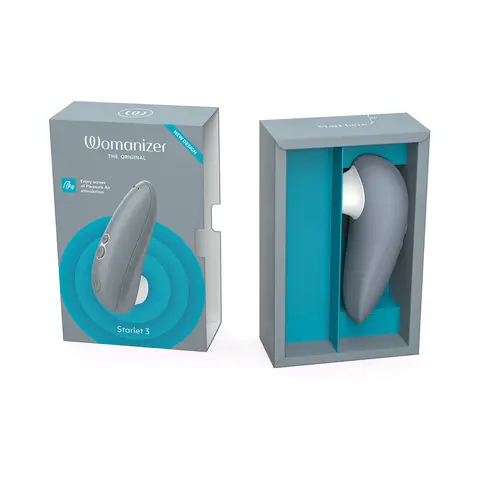 Womanizer Starlet 3 Rechargeable Silicone Compact Pleasure Air Clitoral Stimulator Turquoise in Gray