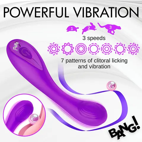 BANG! G-Spot Silicone Vibrator in Purple