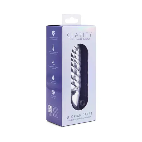 Clarity Utopian Crest Glass Dildo
