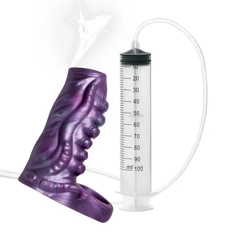 Creature Cocks Siphon Tentacle Squirting Silicone Penis Enhancer in Purple