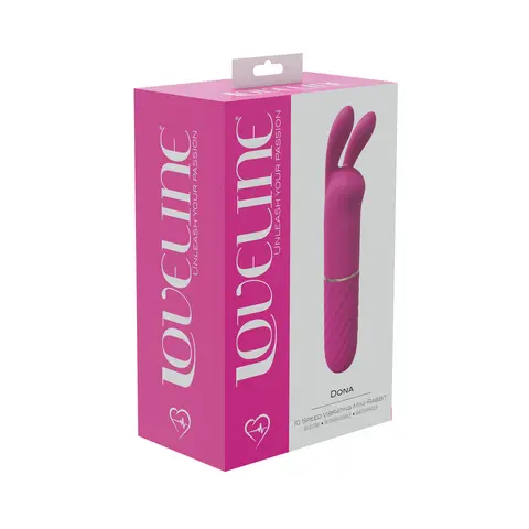 LoveLine Dona 10 Speed Vibrating Mini-Rabbit Silicone Rechargeable Waterproof in Pink