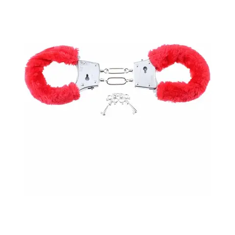 Fetish Fantasy Series Beginner's Furry Cuffs in Red