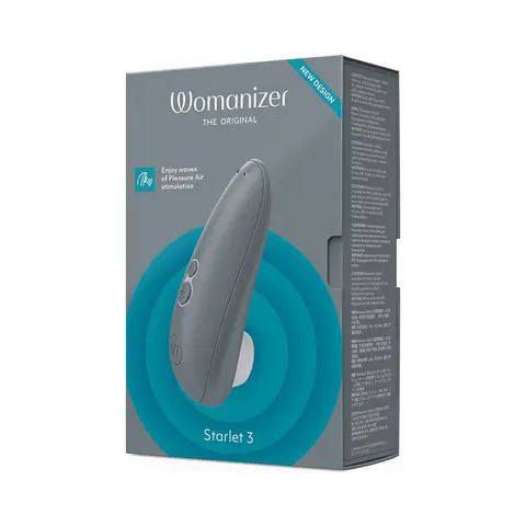 Womanizer Starlet 3 Rechargeable Silicone Compact Pleasure Air Clitoral Stimulator Turquoise in Gray