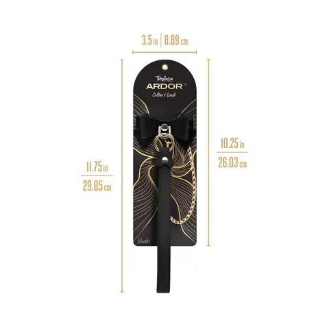 Temptasia Ardor Collar & Leash Black with Bow