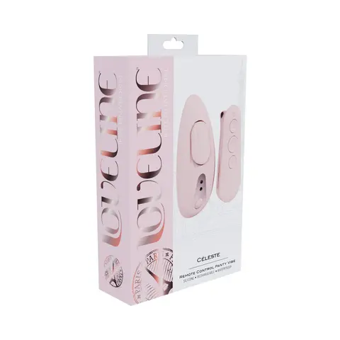 Loveline Celeste Rechargeable Silicone Remote Control Panty Vibrator in Pink