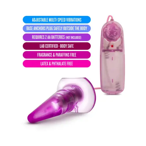 B Yours Basic Anal Pleaser Remote-Controlled Vibrating Anal Plug in Pink
