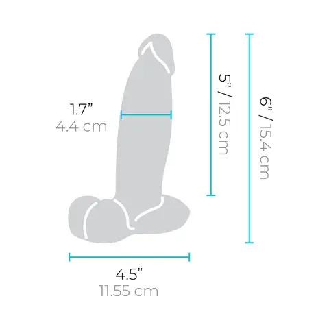 b-Vibe Slipskin Realistic Silicone Dildo 6 in. Girthy in Brown