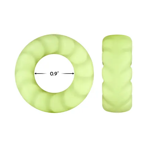 Forto F-25 Liquid Silicone Cockring 23mm Glow