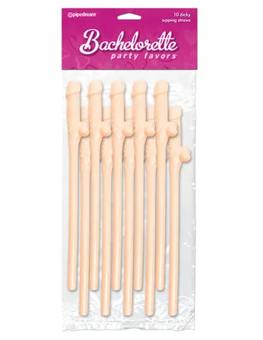 Bachelorette Party Favors - Dicky Sipping Straws