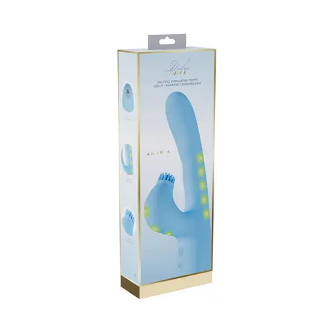 VIVE Andria LED G-Spot Vibrating and Tap Clit Stimulator in Blue