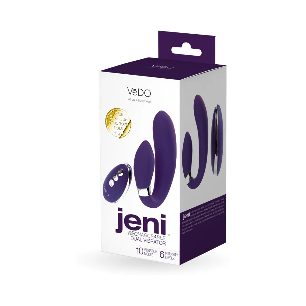 VeDO Jeni C-Shaped Dual Motor Vibe with Remote in Purple