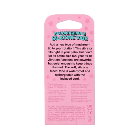 Mochi Mushroom Rechargeable Silicone Vibe in Pink