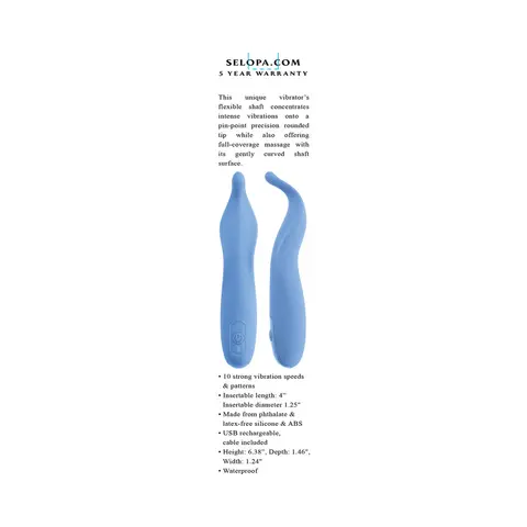 Selopa Tender Tickler Rechargeable Vibrator Silicone Blue