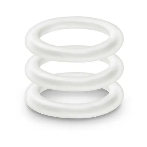 Performance VS2 Pure Premium Silicone Cockrings 3-Pack Small in White